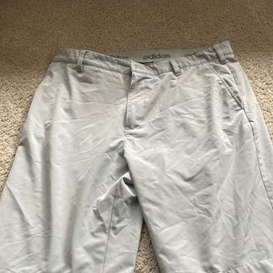 Adidas size 36 dry fit gray shorts